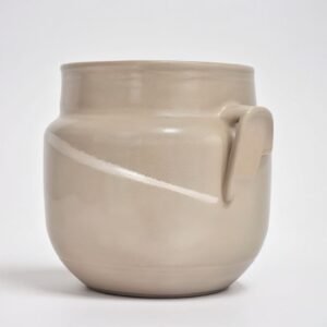 Doniczka ceramiczna Space X perłowa mokka