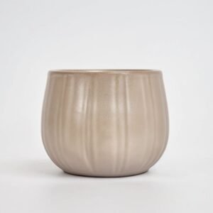 Doniczka ceramiczna Obrót Pionowy perłowa mokka