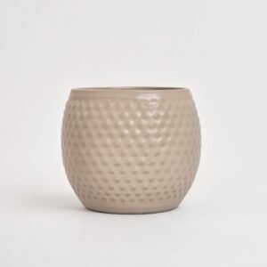 Doniczka ceramiczna Kropla perłowa mokka