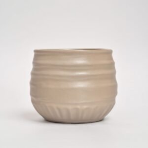 Doniczka ceramiczna Plaster miodu Perłowy mokka