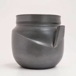 Doniczka ceramiczna Space X perłowa czarna