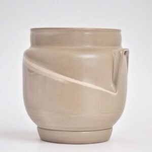 Doniczka ceramiczna Space X perłowa mokka