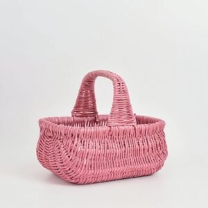 Kosz kwadratowy bielony S